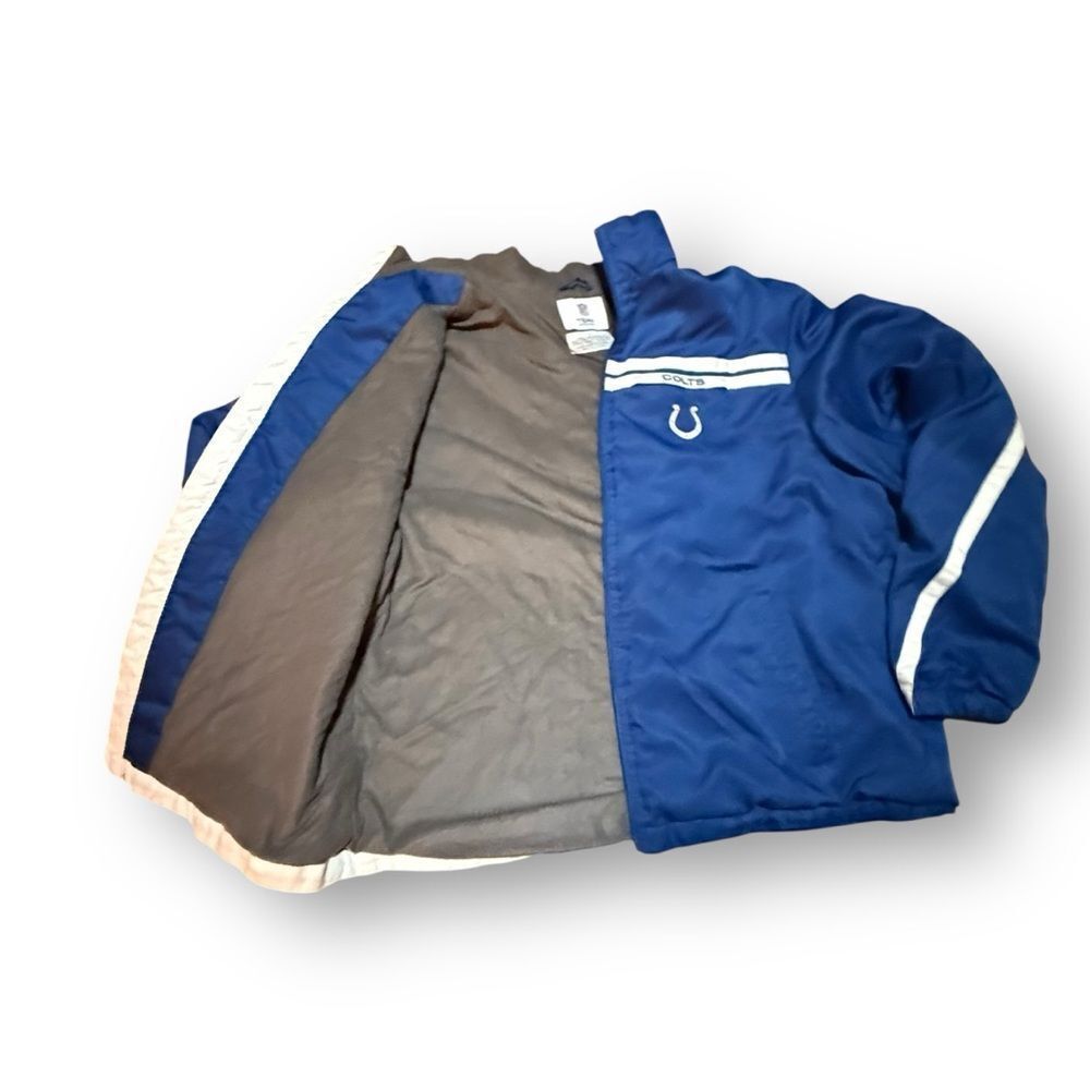 Indianapolis Colts NFL Team Full Zip Fleece Lined Jacket Adult Size Large L